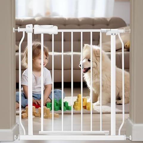 HOOOEN 4 Pack Silicone Baby Gate Wall Protector for Protect Walls & Doorways from Pet & Dog Gates Pressure Mounted Gates Work on Stairs Gates Wall Cups（Dark Grey Cover