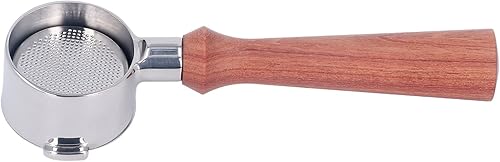 TOPINCN 2.008 in Portafilter 2 orejas sin fondo mango de café piezas de repuesto de acero inoxidable portafiltro sin fondo para Delonghi ECO310 (F