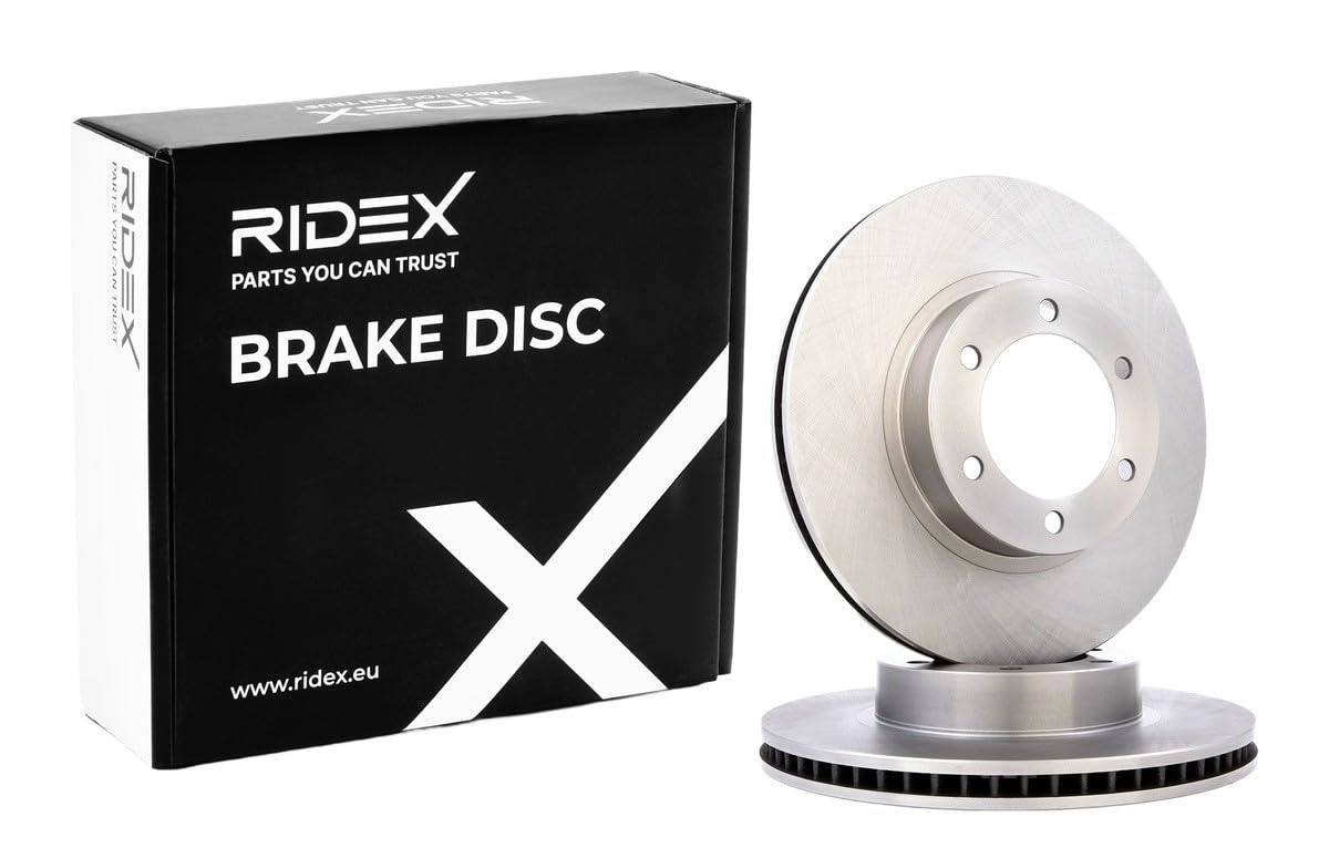 RIDEX 82B0477 2x Disco de freno Delantero sin tornillos Compatible con TOYOTA LAND CRUISER KDJ12, GRJ12