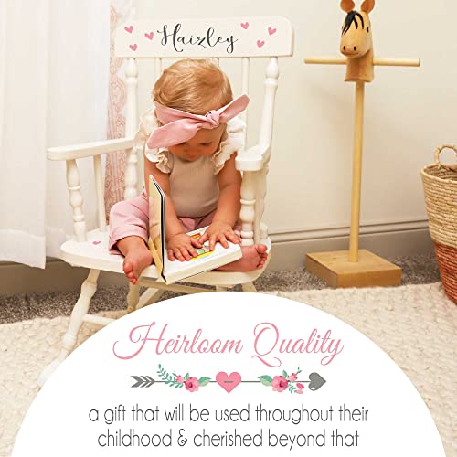 Children's Personalized White Celestial Moon Rocking Chair