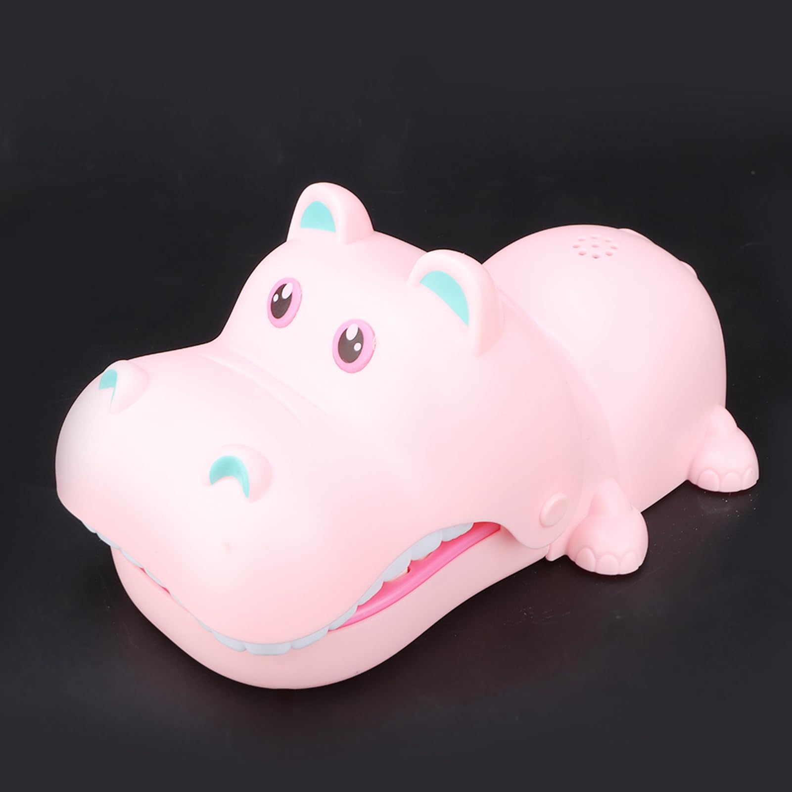 Kikumi Boca de Hipopótamo de Dibujos Animados Portátil con Dientes, Juguete para Morder los Dedos, Juego de Mesa, Juguetes para Niños (Rosado)