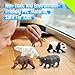 15 Wild Animal Figurines for Kids, Plastic Safari Animal Toys Tiny Portable Jungle Creature Figures Playset Montessori Toys Educational Game for Homeschool Preschool Toddler Kids