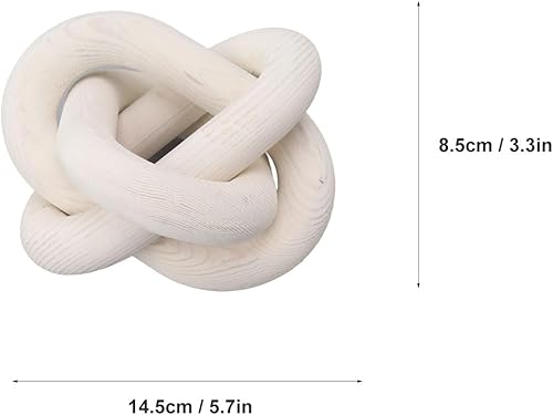 Miniatura 2 de Decoración de eslabones de madera de 3 eslabones, decoración de nudo de madera, decoración de estante para el hogar, nudo de madera bohemio tallado