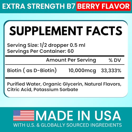 Image of VITBOOST Liquid Biotin Drops 10,000mcg with Extra Strength - 60 Servings