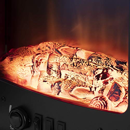 Warmlite Cambridge Electric Fireplace Suite, Adjustable Thermostat and LED Flame Effect, Traditional Stove Design - Image 7