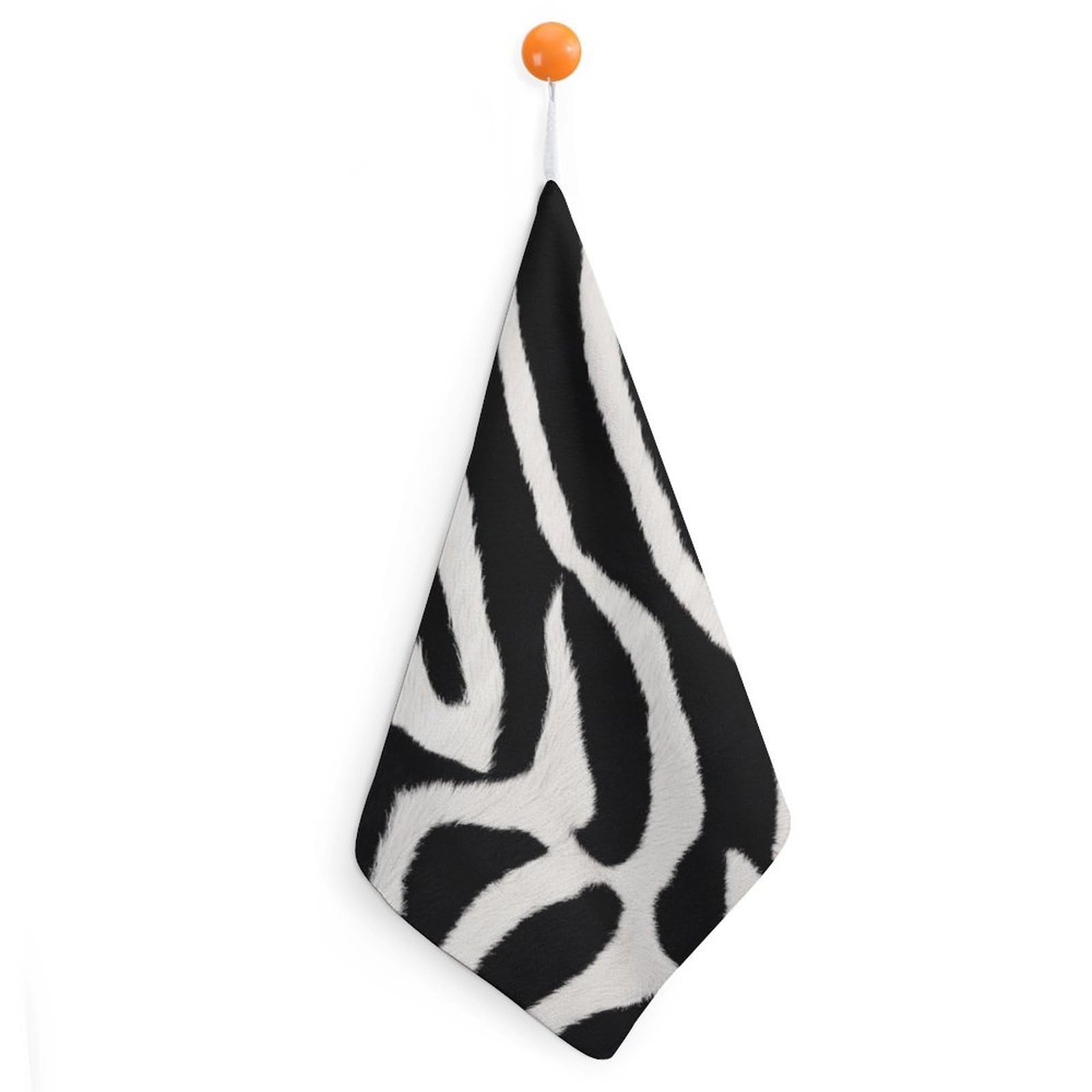 VstaDank Zebra Animal Hand Towel Skin Friendly Face Towel Machine Washable Washcloth Reusable Makeup Remover Cloth Soft Feel Fingertip Towels Multi-Purpose Wash Cloth for Bathroom