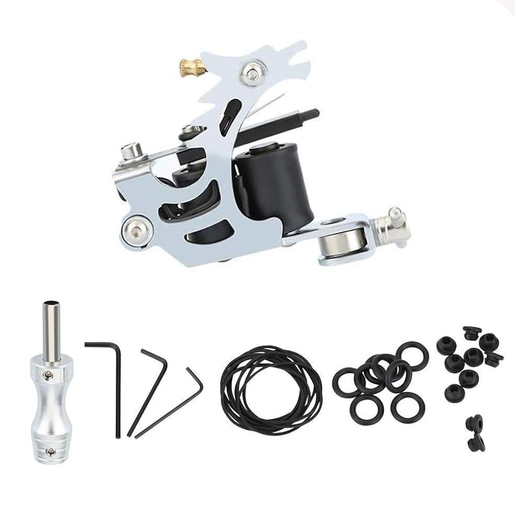 Mini Tattoo Kit Liner Machine Gun Needle Grips Accessories