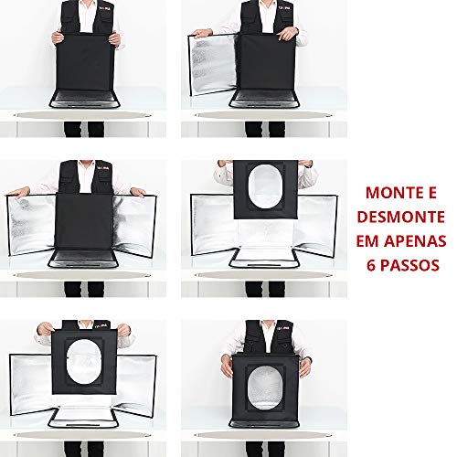 Estúdio Fotográfico tenda Portátil fundo infinito 60x60cm GT130 - Lorben