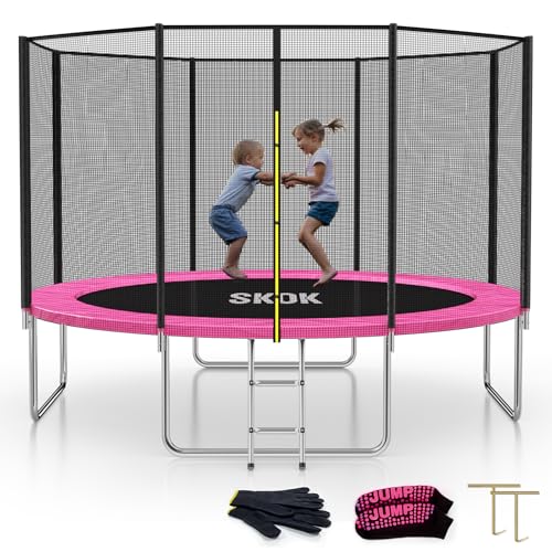 Image of SKOK Trampoline for Kids,400LBS Outdoor Trampoline with Net-ASTM Approved Trampoline for Children and Adults