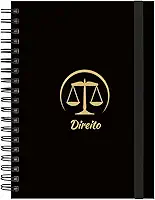 Caderno Colegial Plus 10 Matérias Profissões Direito (Preto e Gold)