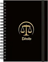 Caderno Colegial Plus 10 Matérias Profissões Direito (Preto e Gold)