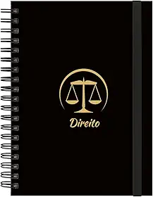 Caderno Colegial Plus 10 Matérias Profissões Direito (Preto e Gold)