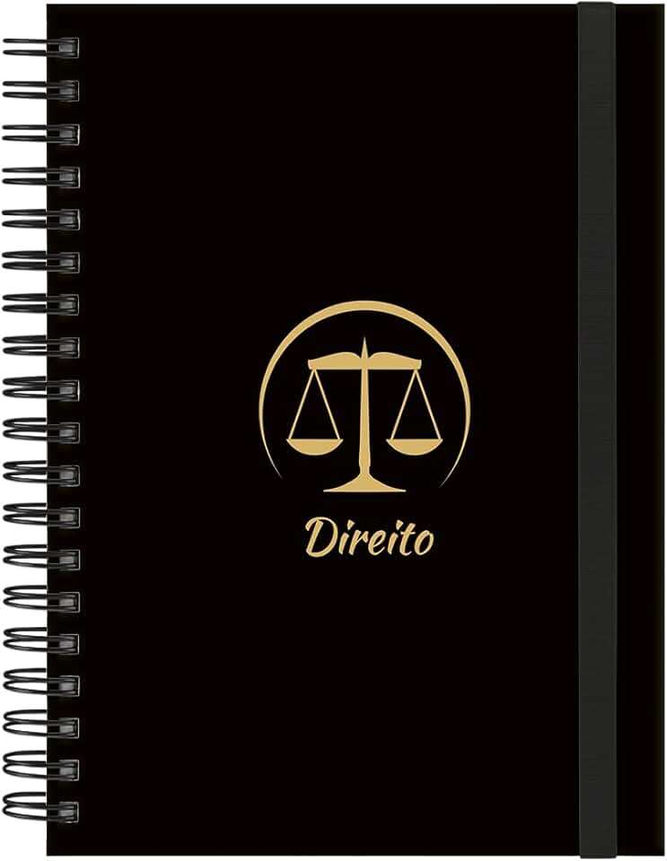 Caderno Colegial Plus 10 Matérias Profissões Direito (Preto e Gold)