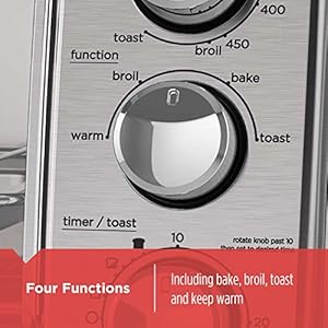 BLACK+DECKER 4-Slice Toaster Oven, TO1745SSG-1A, Even Toast, 4 Cooking Functions Bake, Broil, Toast and Keep Warm, Removable Crumb Tray, Timer BLACKDECKER 4 Slice Toaster Oven TO1745SSG 1A Even Toast 4 Cooking Functions Bake Broil Toast and Keep Warm Removable Crumb Tray Timer