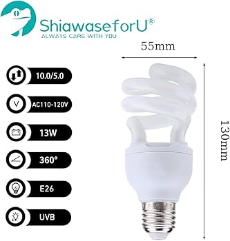 Amazon.co.jp: ShiawaseforU 爬虫類ライト UVB 両生類照明 紫外線