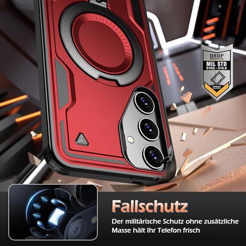 Image of for Samsung Galaxy S25 FE Case Magnetic with Stand, with Mag-Safe, with Screen Protector, Wireless Charging, Shockproof for Samsung S25 FE 5G Phone Case, Ring Holder Phone Cover, for Samsung S25 FE