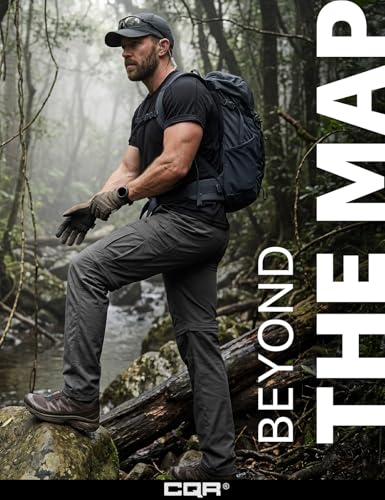 Image of CQR Men's Convertible Cargo Tactical Pants, Water Resistant Outdoor Hiking Pants, Zip Off Lightweight Stretch Work Pants