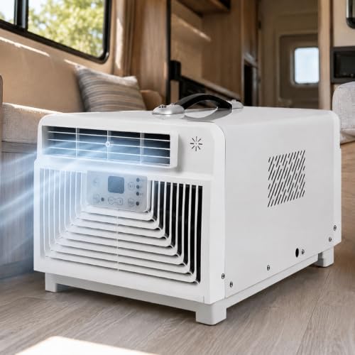 smafoseedding Przenośna klimatyzacja kempingowa, idealna do namiotów, przyczep kempingowych, ciężarówek i akademików. 4 tryby w 1:3400 Btu, pilot zdalnego sterowania, klimatyzacja podróżna chłodzenie