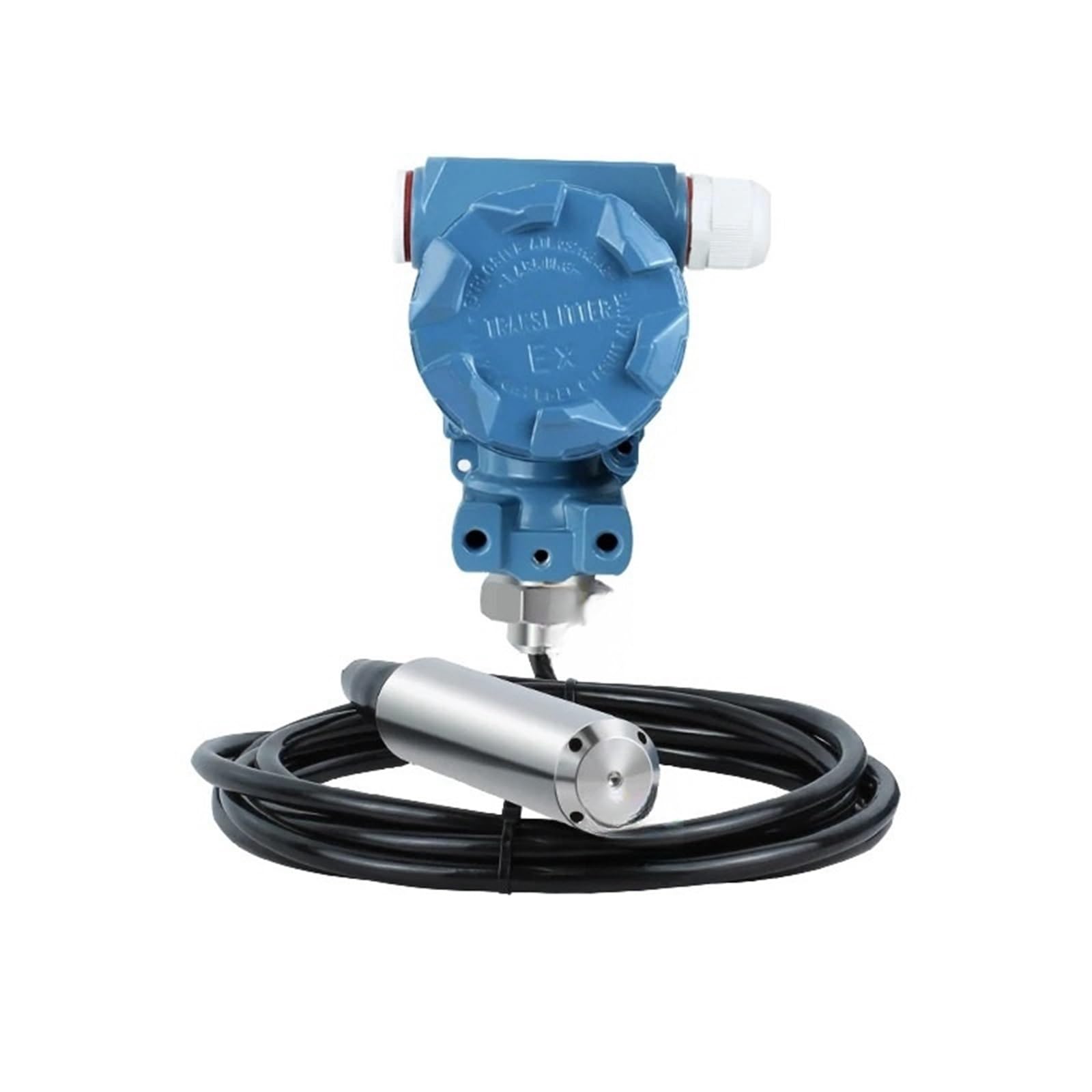 RWRAPS 0-10v Submersible Liquid Level Transducer Indicator Deep Well Water Level Sensor LCD Level Sensor Transmitter for Pump(Size:5m Range 5m Cable)