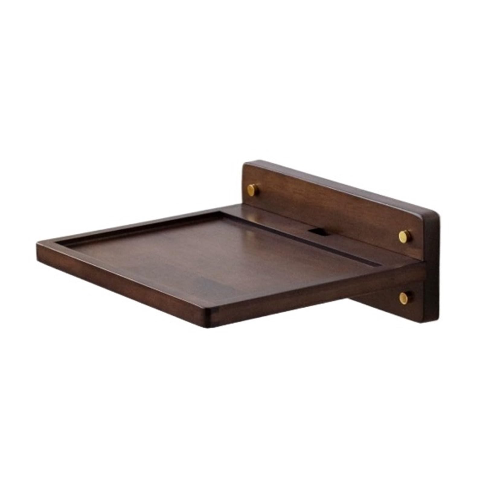 ZENY896V Projector Wall Mount Pine Wood Projector Stand In Walnut Finish, Wall-mounted Bedside Table, And Router Storage Rack Projector Hanger