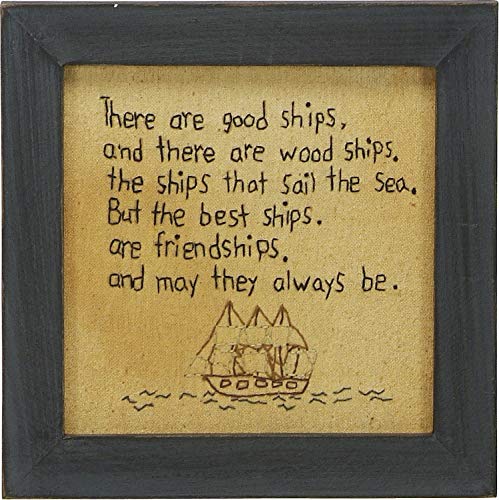Primitives by Kathy 12558 Rustic Stitched Wall Décor, 7.75 x 7.75-Inches, There are Good