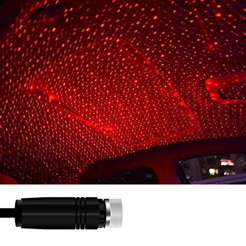 Preisvergleich Produktbild pioleUK Auto USB Dach Stern Atmosphäre Nachtlicht Dekoration Decken Projektionslampe Nachtlichter