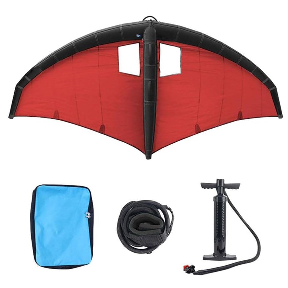 Handgehaltener Foil-Wing-Kite, 4/5/6-Zoll-Wing-Foil-Kitesurfen, aufblasbarer Wingsurfer-Kite, mit Aufbewahrungstasche und Surfleine, für Wind-Wing-Foiling, Surfen, Snow-Ski-Wasserspiele,6square