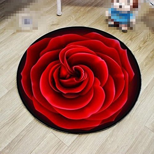DYI Rose round carpet, mats, home mats, diameter 80cm