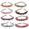 Frcolor 8 stks Bruiloft Rose Bloem Kroon Hoofdband voor Vakantie Party Hoofdstuk (Blending Kleur)