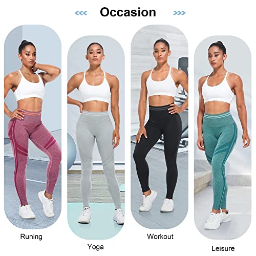 ShinyStar Women's Seamless High Waisted Yoga Leggings Stretch Gym Workout Running Leggings - Image 6