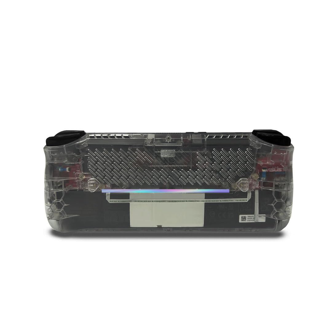 Przezroczysta tylna płytka kompatybilna z ROG Ally X, DIY Clear Edition zastępcza obudowa do ASUS ROG Ally X (przezroczysta czerń)
