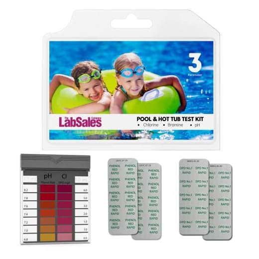 Labsales Hot Tub & Spa 3-in-1 Test Kit - pH, Chlorine & Bromine, Easy Results in Seconds, 20 Tests