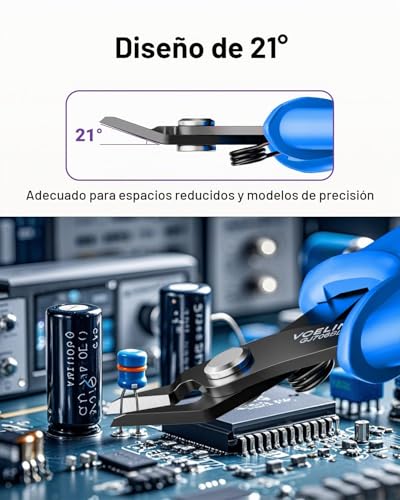 Miniatura 3 de Vcelink Alicates De Corte Con Tapa Protectora Contra El Polvo, Fácil De Transportar Azul 1
