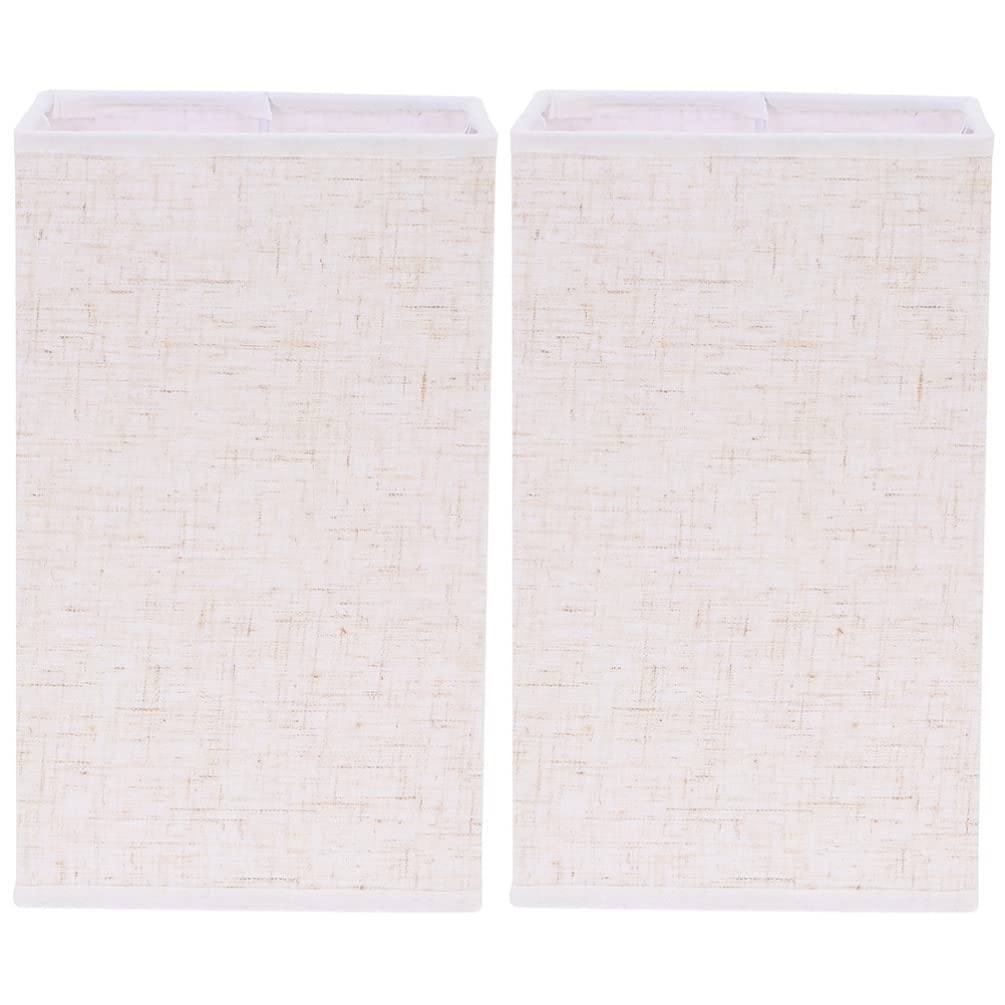 Hemobllo 2pcs Fabric Lamp Shade Cover for E27 Lamp Base Chic Modern Light Fixture Accessory for Home Kitchen Hotel Use
