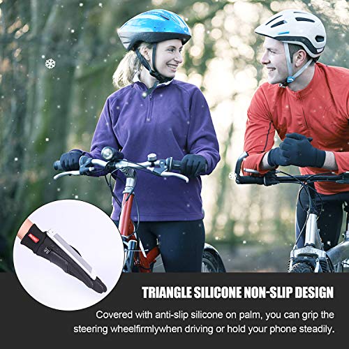 SkyGenius Winter Gloves, Cycling Gloves Riding Gloves Bike Gloves Motorcycles Gloves, Winter Gloves for Men Women, Windproof Waterproof Slip-Proof Gloves Keep Warm in Winter for Outdoor, Large