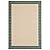 Nicole Miller New York Patio Country Landry Traditional Border Indoor/Outdoor Area Rug, Beige/Green, 5'2"x7'2"