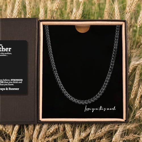 Love You This Much To My Brother - 316L Surgical Steel 7mm Cuban Necklace | Big Brother & Birthday Gift3