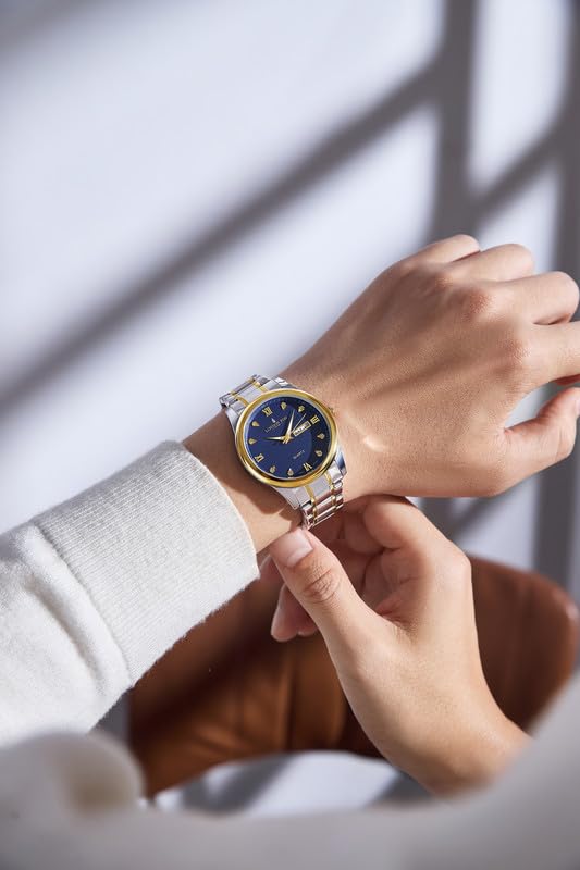 Image of London Fog Carnaby Collection Analog Watch for Men with Round Dial, Day & Date Display, Quartz Movement, Stainless Steel Strap & Water Resistant