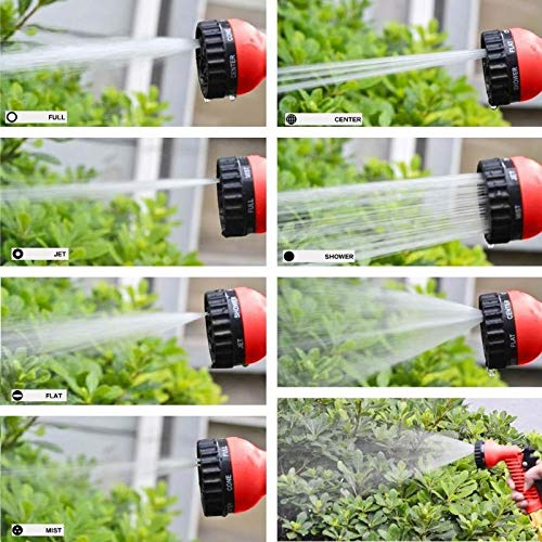Pistola ad acqua regolabile in plastica ad alta pressione ugello per tubo da giardino perfetto per innaffiare piante e pulizia auto Design ergonomico (colore: nero)