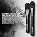 Level 3 Facial Mask Application Brushes Set - Black Cosmetic Brush for Facial Mask, Scrub and Serum - Professional Beauty and Skin Care Applicator Tool