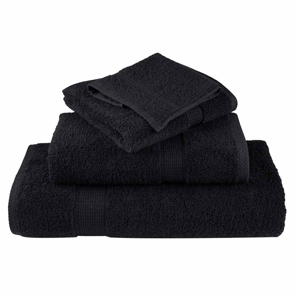 Genérico Toalla de Invitado SOLUND 25 pcs Negro 100 x 150 cm Algodón,Ropa de casa,Toallas-42007971