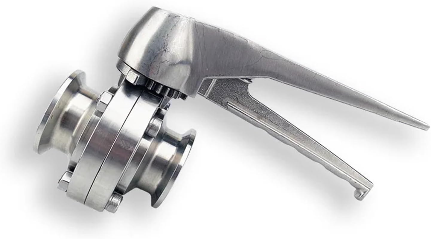 304 Handle Clamp OD 50.5MM Multi-Position Butterfly Valve