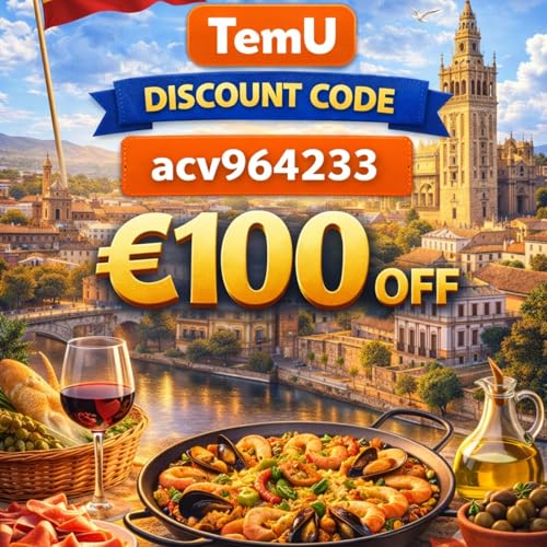 Spain TemU discount Code{"acv964233"}&euro;100 off For New & Existing Users cover art