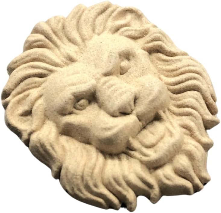 WoodUbend WUB1458 Pack of 5 Lions Appliques - Heat Bendable & Flexible Wood Onlays 4.7x3.5cm - DIY Craft, Furniture & Home Decor - Easy to Apply & Paint - Versatile, Reusable & Decorative Decals