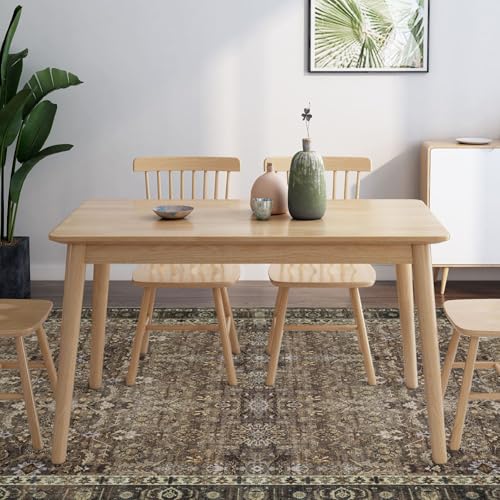 Tapete decorativo de área 8x10 de pelo bajo, lavable y antideslizante miniatura 5