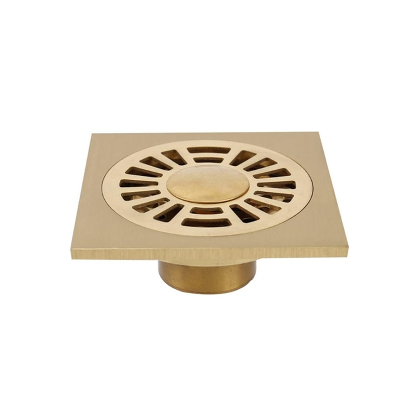 BKHsgDXJ Shower drain filter cover, 1pc Brass Self-Sealing Bathrom Basin Round Shower Drain Strainer Grid Cover 10cm X(D)