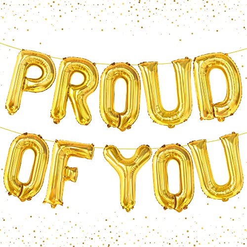 Image of Gold Proud of You Balloons - 16 Inch, Mylar Foil Balloon Banner For Graduation Party Decorations, We Are So Proud Of You Balloon Banner For Graduation Decorations 2026, Graduation Party Decor, KatchOn
