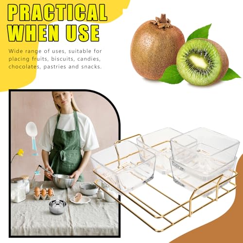 Plateau de service divisé en verre plat décoratif snacks Angoily - 4