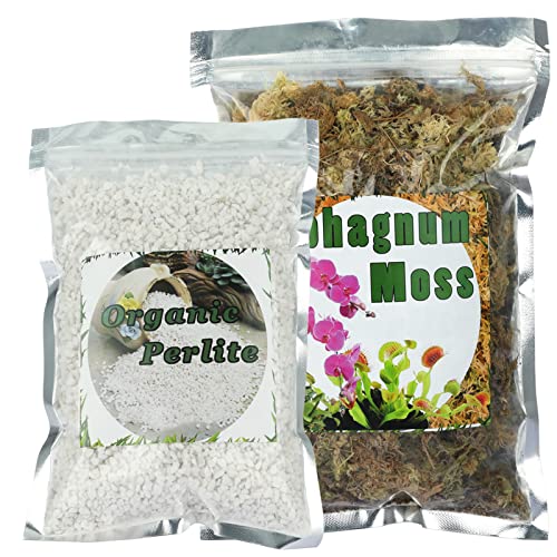 Sphagnum Moss Potting Mix Soil 2 Qt And Organic Perlite For Plants 1 Qt #TOP24
