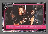 Linda Hamilton as Sarah Connor trading card Terminator 2 1991 Impel #95 Machine Gun